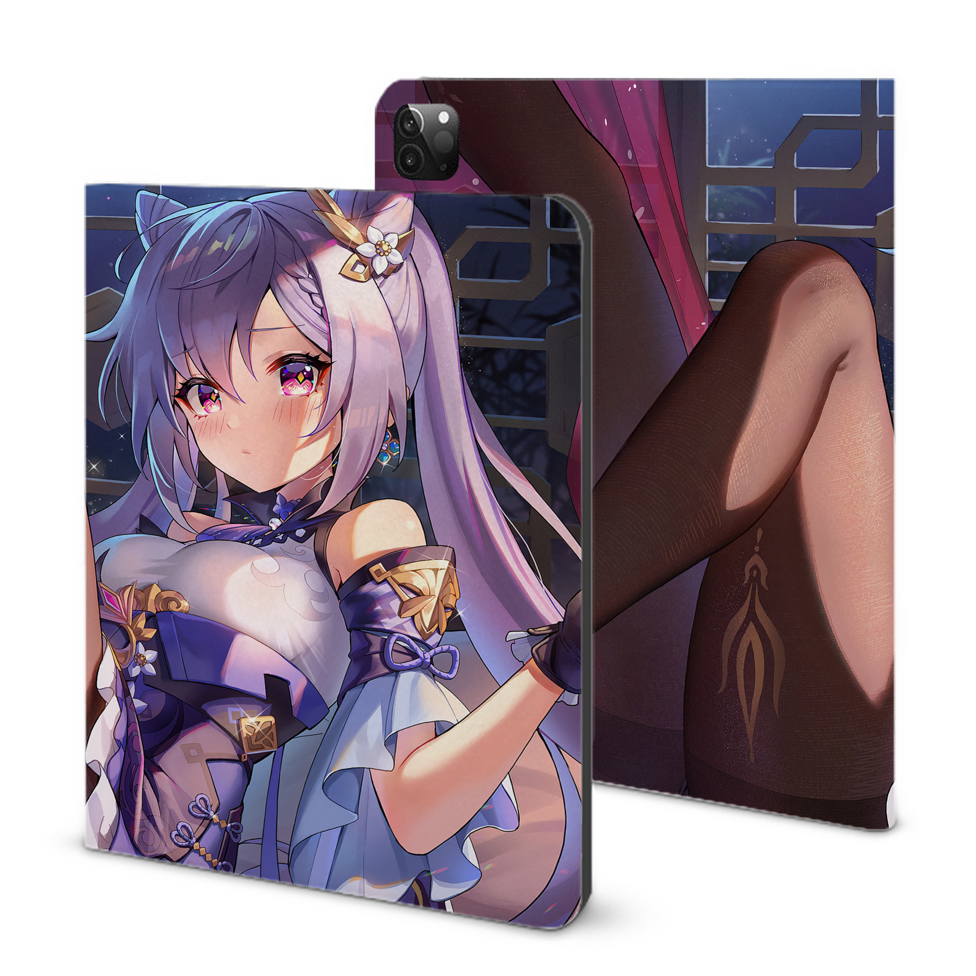 げんし神 genshin IPadケース ペンホルダー付き ブックスタイルデザイン